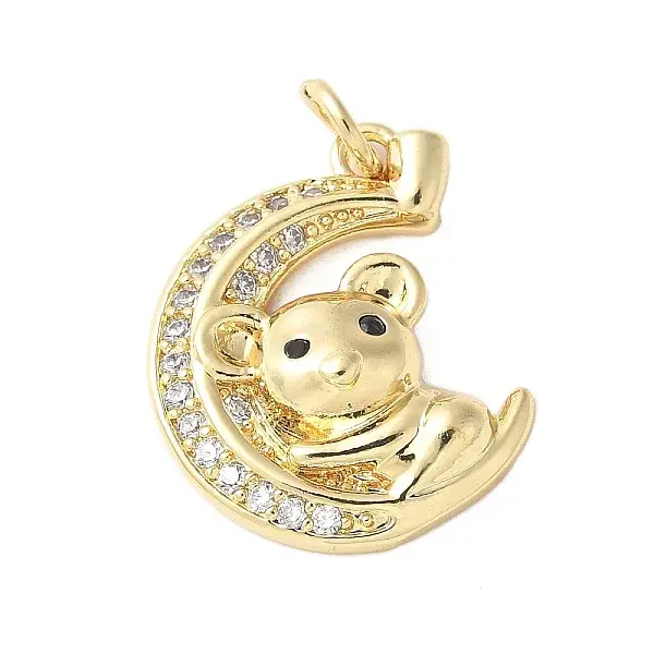 Brass Micro Pave Cubic Zirconia Pendants