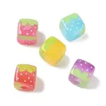 Printed Acrylic European Beads
