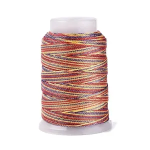 5 Rolls 9-Ply Braided Nylon Strings with Metallic Thread