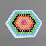 Hexagon DIY Fuse Beads Cardboard Templates