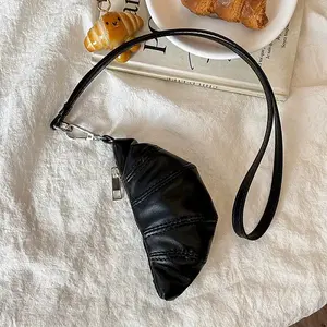 Soft Leather Croissant Clutch Bags