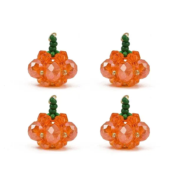 Halloween Theme Glass Seed Beads Pendants
