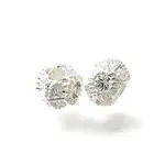Brass Micro Pave Clear Cubic Beads