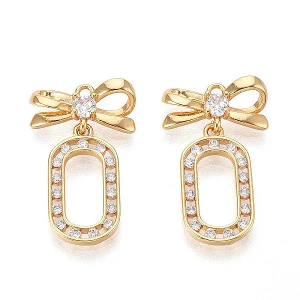Brass Micro Pave Cubic Zirconia Pendants