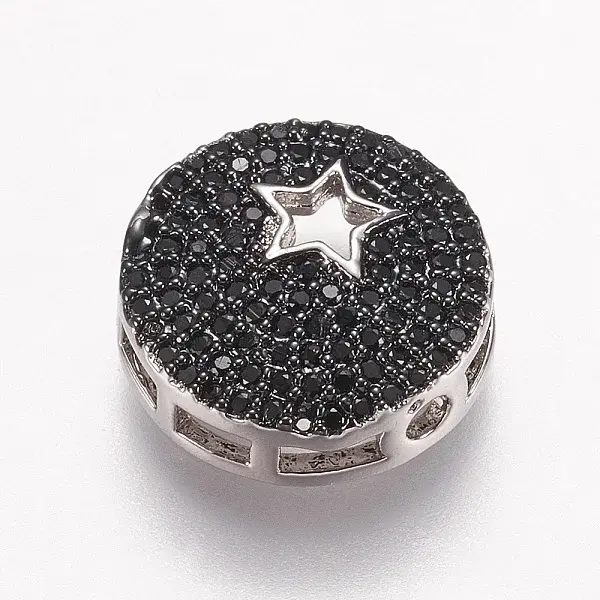 Brass Micro Pave Cubic Zirconia Pendants