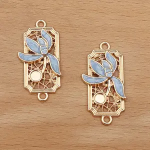 Alloy Enamel Pendant Cabochons Setting