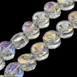 AB Color Plated Electroplate Transparent Glass Beads Strands