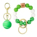 Silicone & Wood Beads Pendant Decoration