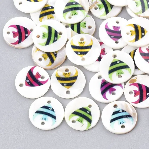 Printed Freshwater Shell Links connectors