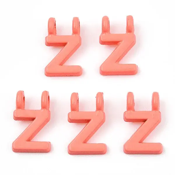 Rack Plating Spray Painted Alloy 2-Loop Link Pendants