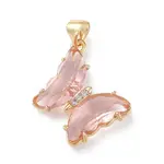 Brass Micro Pave Clear Cubic Zirconia Pendants