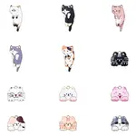 12Pcs 12 Styles Alloy Enamel Pendants