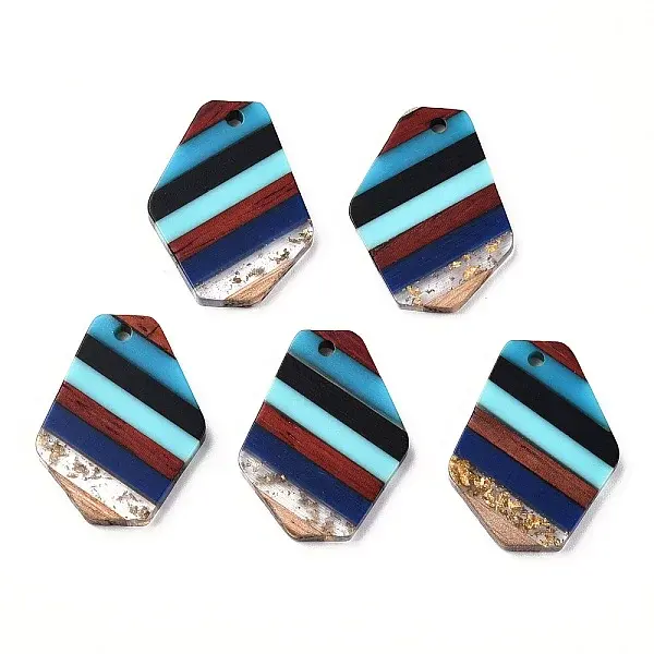 Resin & Walnut Wood Pendants