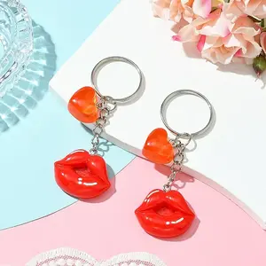 2Pcs Resin Pendants Keychain