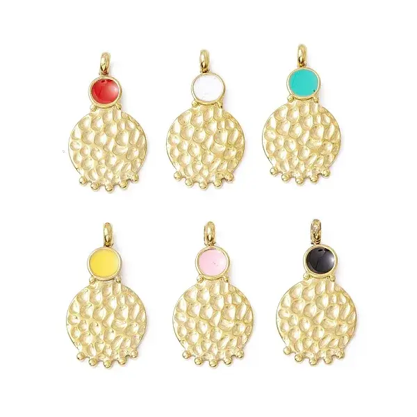 PVD Vacuum Plating 304 Stainless Steel Enamel Pendants
