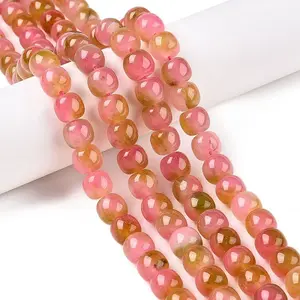 Dyed Natural White Jade Beads Strands