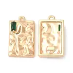 Brass Micro Pave Cubic Zirconia Pendants