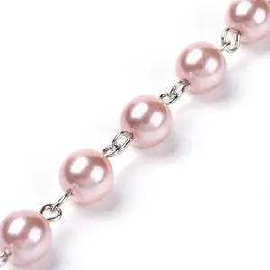 Handmade Dyed Glass Pearl Beaded Chains