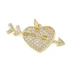 Brass Micro Pave Clear Cubic Zirconia Pendants