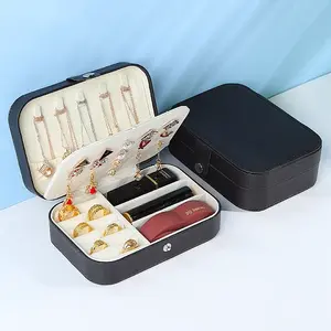 Double Layer PVC Jewelry Organizer Case