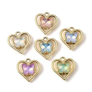 UV Plating Alloy Glass Pendants