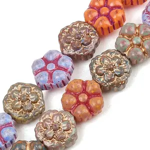 Painted Glass Beads Strands