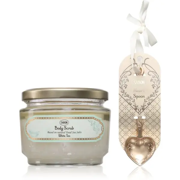 Sabon White Tea tělový peeling 320 ml