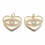 Brass Micro Pave Clear Cubic Zirconia Pendants