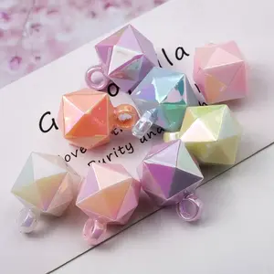 UV Plating Rainbow Iridescent Acrylic Pendants