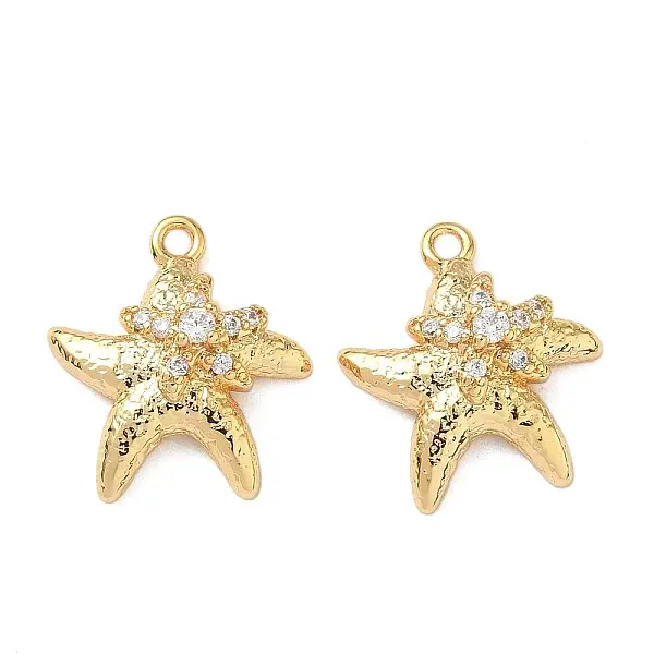 Brass Micro Pave Cubic Zirconia Charms
