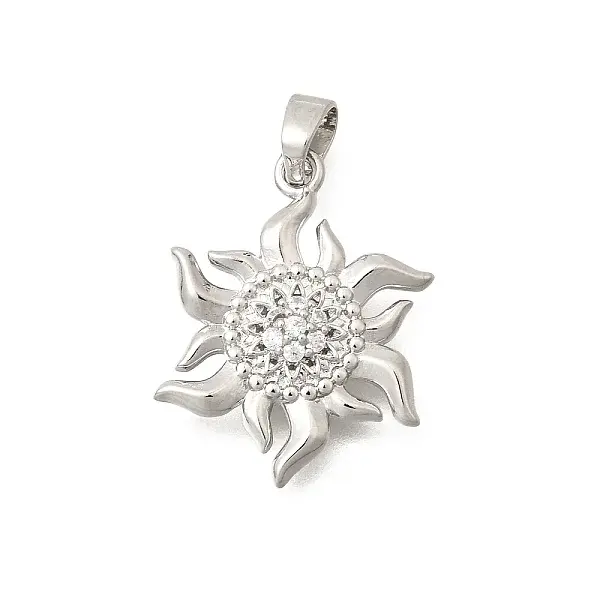 Brass Clear Cubic Zirconia Pendants