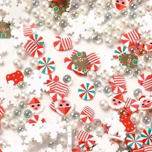 Christmas Theme Handmade Polymer Clay Cabochons