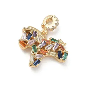 Brass Pave Cubic Zirconia Pendants
