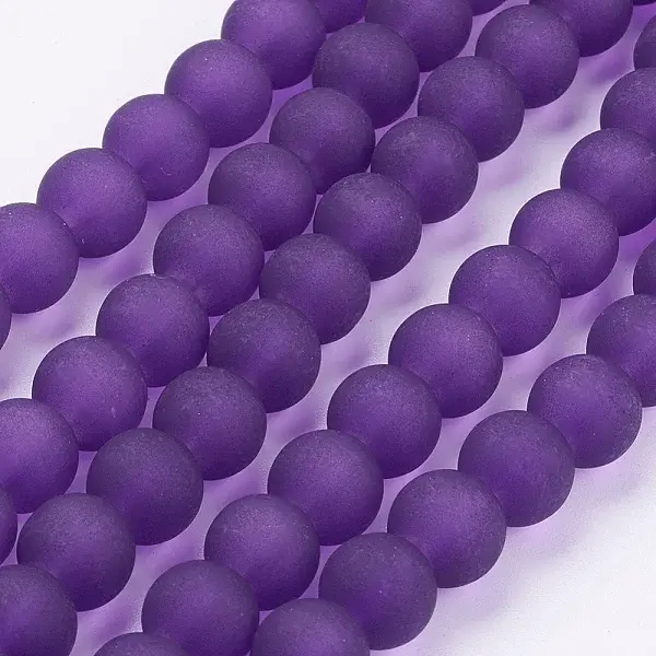 Baking Painted Transparent Glass Bead Strands