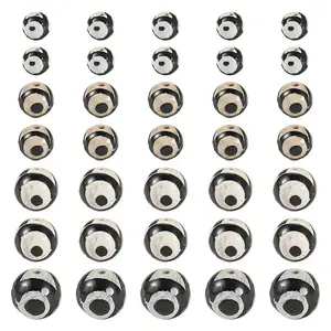 36Pcs 4 Styles Tibetan Style dZi 3-Eye Beads