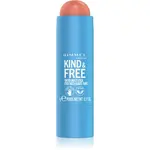Rimmel Kind & Free multifunkční líčidlo pro oči, rty a tvář odstín 002 Peachy Cheeks 5 g