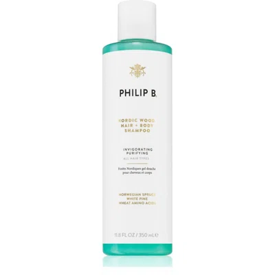 Philip B. White Label Nordic Wood čisticí šampon na tělo a vlasy 350 ml