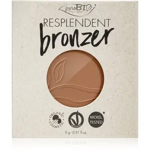 puroBIO Cosmetics Resplendent bronzer – náhradní náplň odstín 01 Pale Brown 9 g
