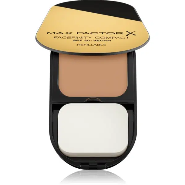 Max Factor Facefinity Refillable kompaktní matující make-up SPF 20 odstín 002 Ivory 10 g