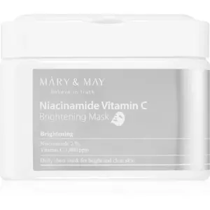 Mary&May Niacinamide Vitamin C Brightening Mask sada plátýnkových masek pro rozjasnění pleti 30 ks