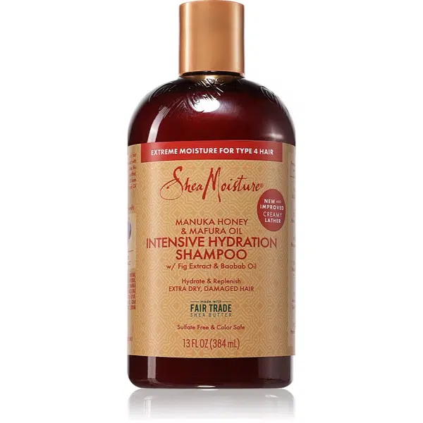 Shea Moisture Manuka Honey & Mafura Oil intenzivně hydratační šampon pro suché a poškozené vlasy 384 ml