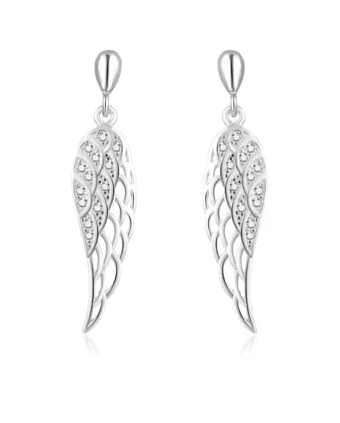 Beneto Krásné stříbrné náušnice Andělská křídla AGUP2360L