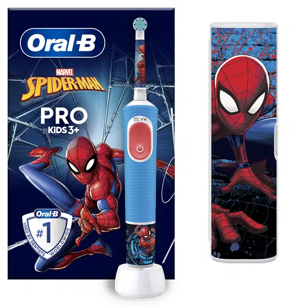 Oral B Elektrický zubní kartáček s cestovním pouzdrem Vitality Pro Kids Spiderman
