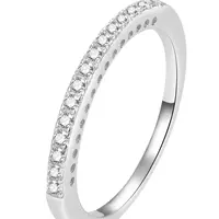 Beneto Jemný stříbrný prsten s čirými zirkony AGG365 62 mm