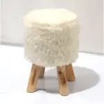 Taburet, bílá/borovice, alpia