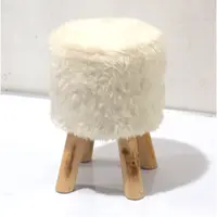 Taburet, bílá/borovice, alpia