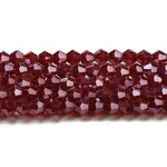 Transparent Electroplate Glass Beads Strands