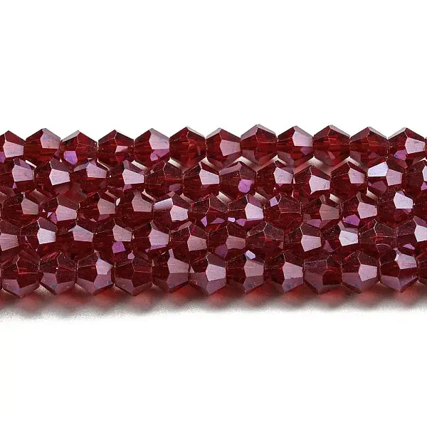 Transparent Electroplate Glass Beads Strands