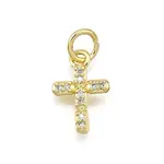 Brass Micro Pave Cubic Zirconia Pendants