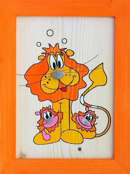 Obr 073 obrázek lvi oranžový - s - 200x250mm